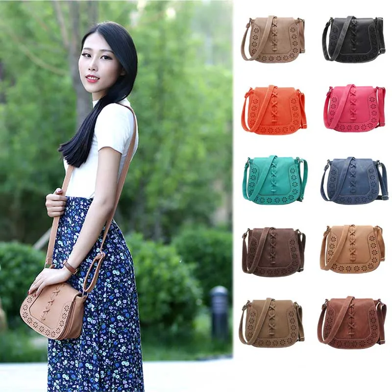 

Small Casual women messenger bags PU hollow out crossbody bags ladies shoulder purse and handbags bolsas feminina