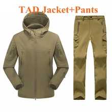Тактическая зимняя одежда TAD Gear V 4,0 Боевая Форма Мягкая оболочка Акула кожа водонепроницаемая куртка брюки толстовка одежда