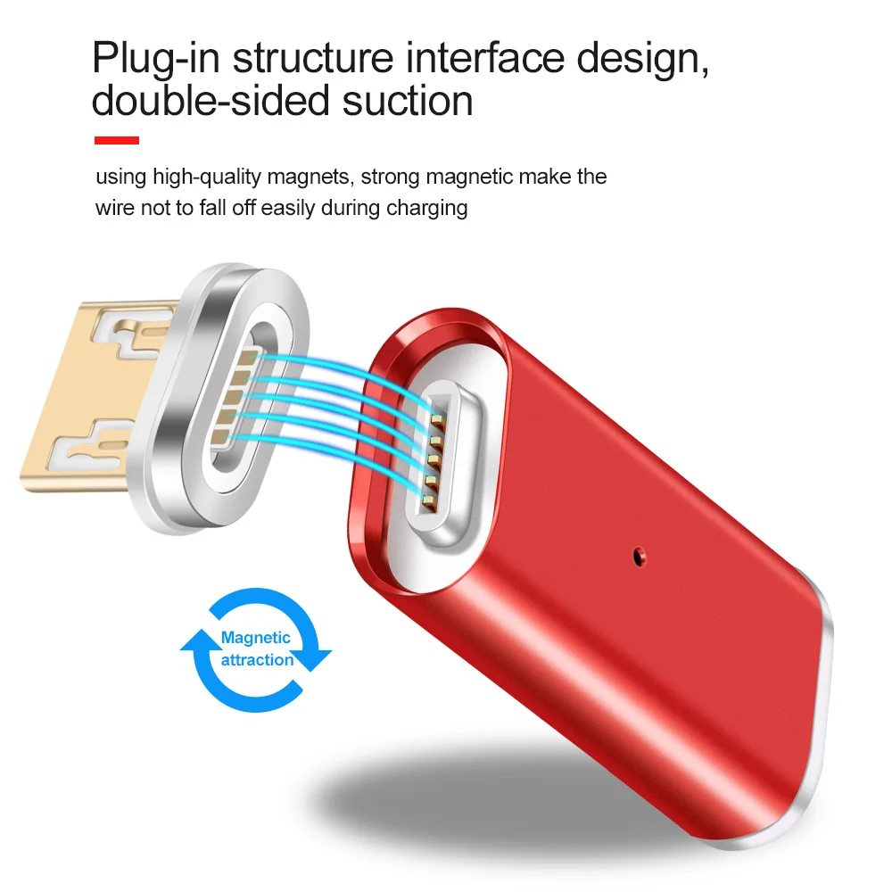 OLAF Magnetische Telefon Interconversion adapter Micro USB Typ C zu ladegerät für iphone 7 X XR XS