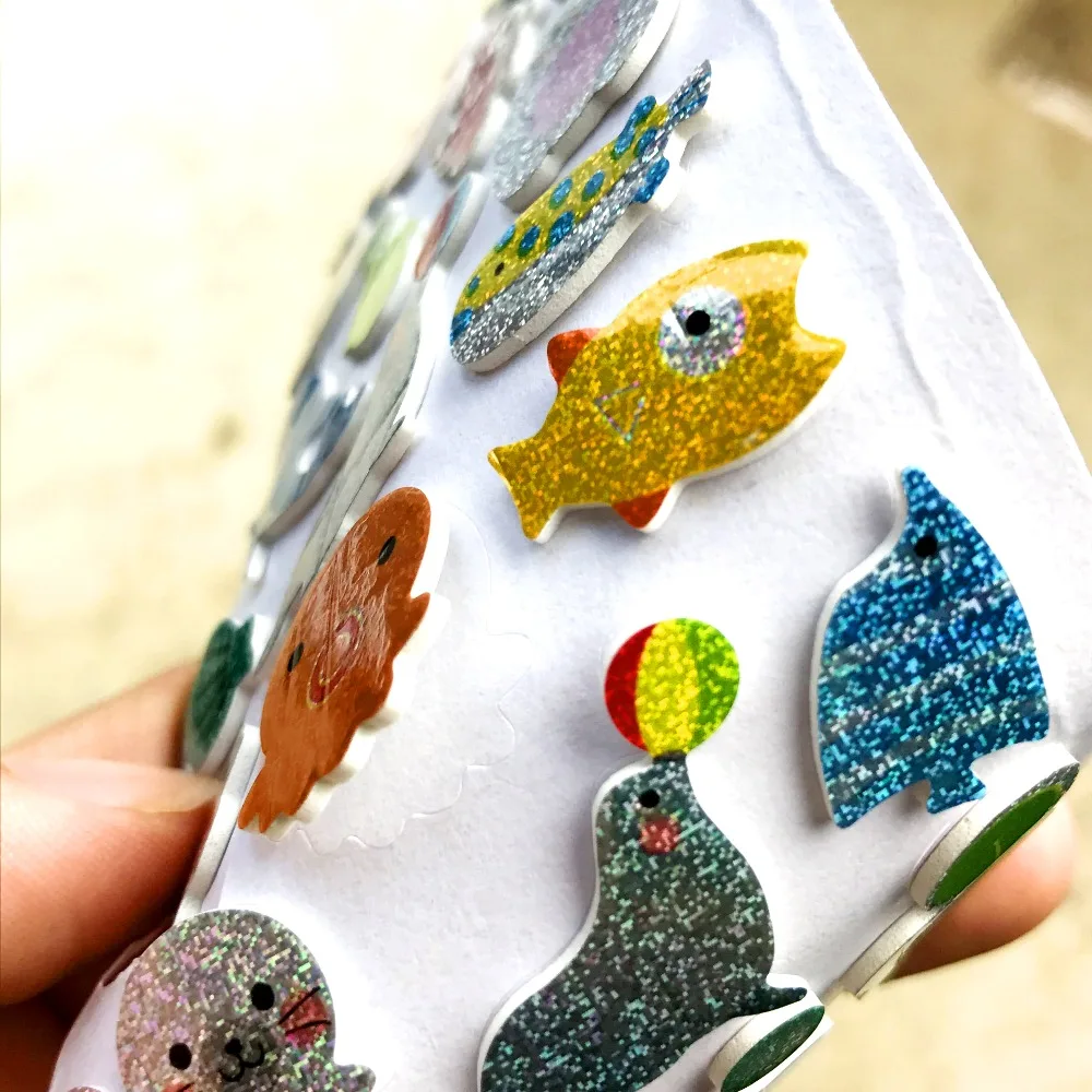 Dinosaurs Shiny Sparkle Flicker Stickers