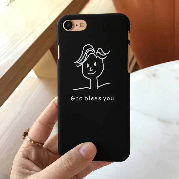 Рисованной каракули пара чехол для iphone7 жесткого пластика Телефон Обложка iphone6s 6