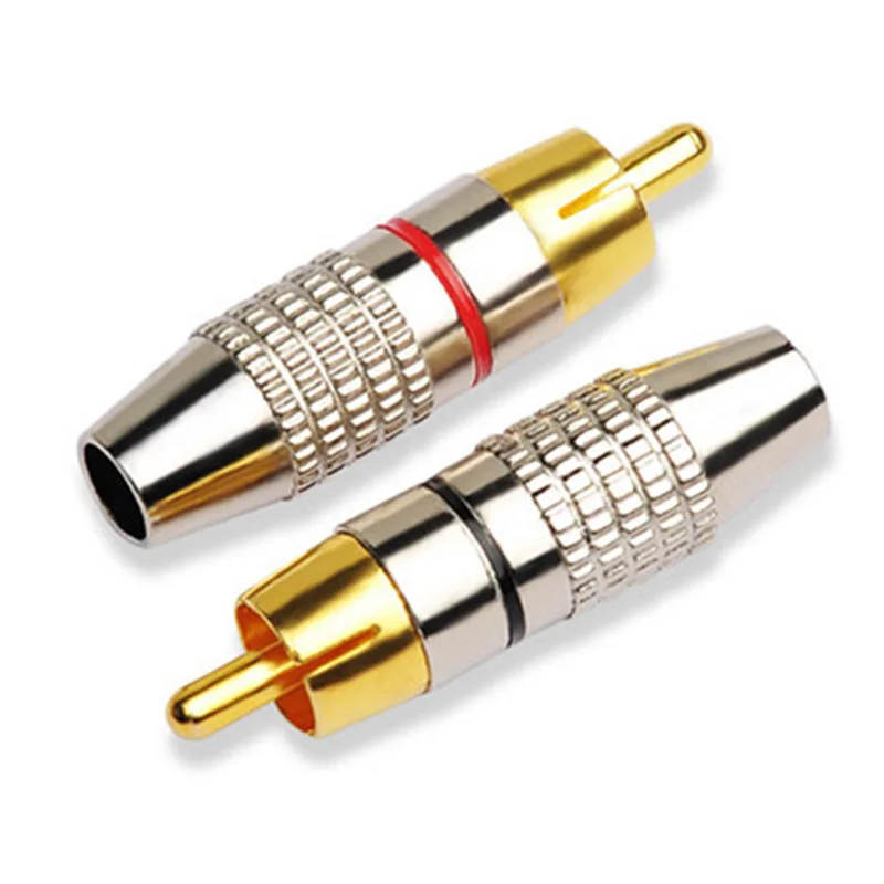 

Free shipping rca lotus head free of charge subwoofer audio amplifier audio cable can be locked AV lotus head rca terminal