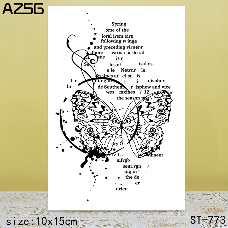 

AZSG Butterfly specimen Clear Stamps/Seals For scrapbooking DIY Card Making/Album Silicone Decoration crafts