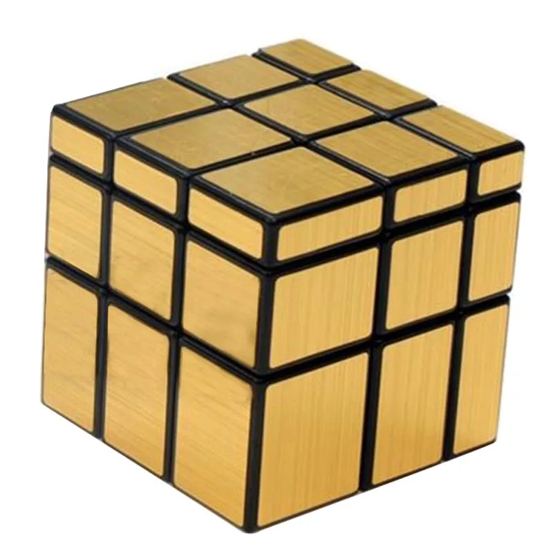 3x3x3 Magic Cube Puzzle золотые, серебристые, белые черное зеркало кубики Провода рисунок Стиль литой покрыты специальной игрушка в подарок для образовательных