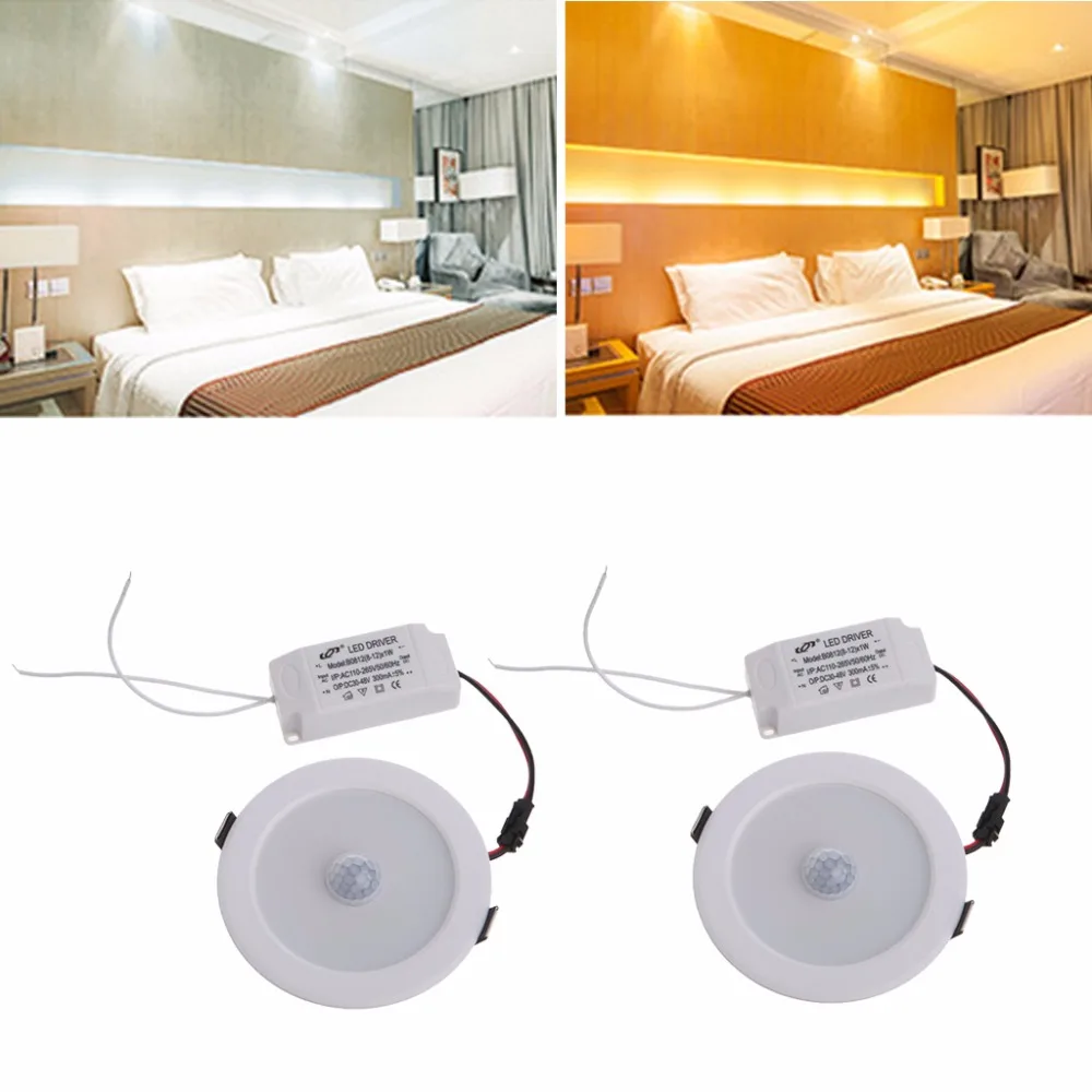 5W/7W/9W E27 PIR Motion Sensor LED Ceiling Light Downlight Wall Path Corridor Lamp