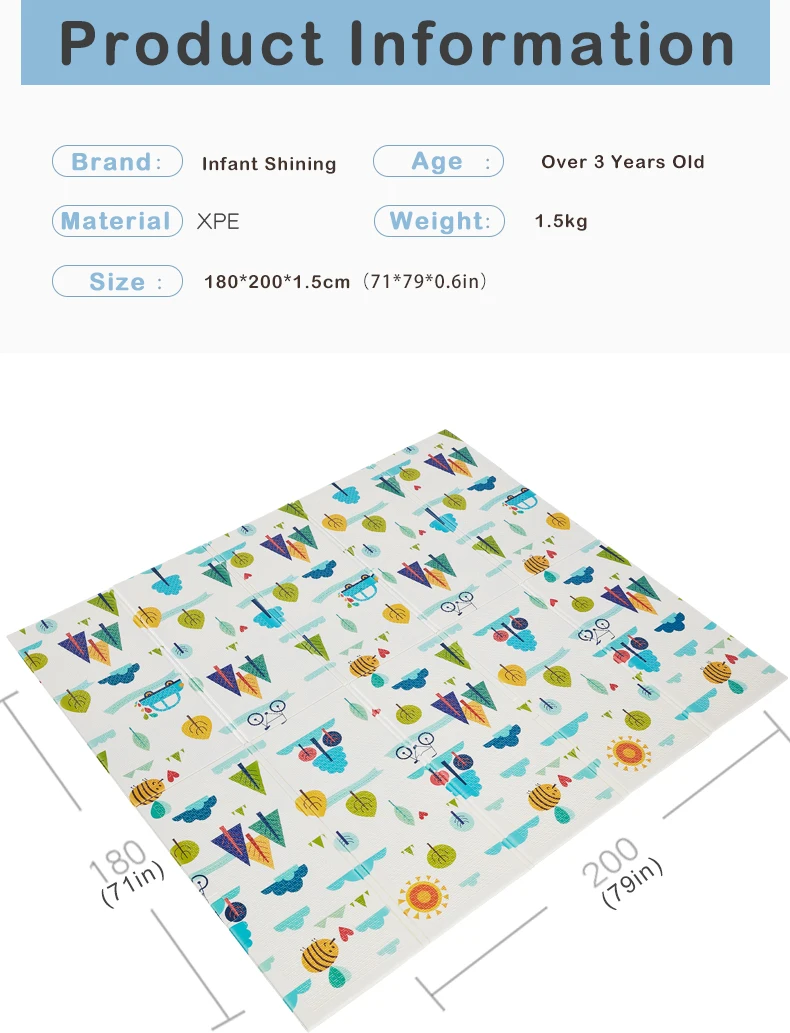 Детские блестящие 180*200 см детская игра коврики круглый ковры коврик, мат хлопок ползать одеяло пол для детской комнаты детские подарки