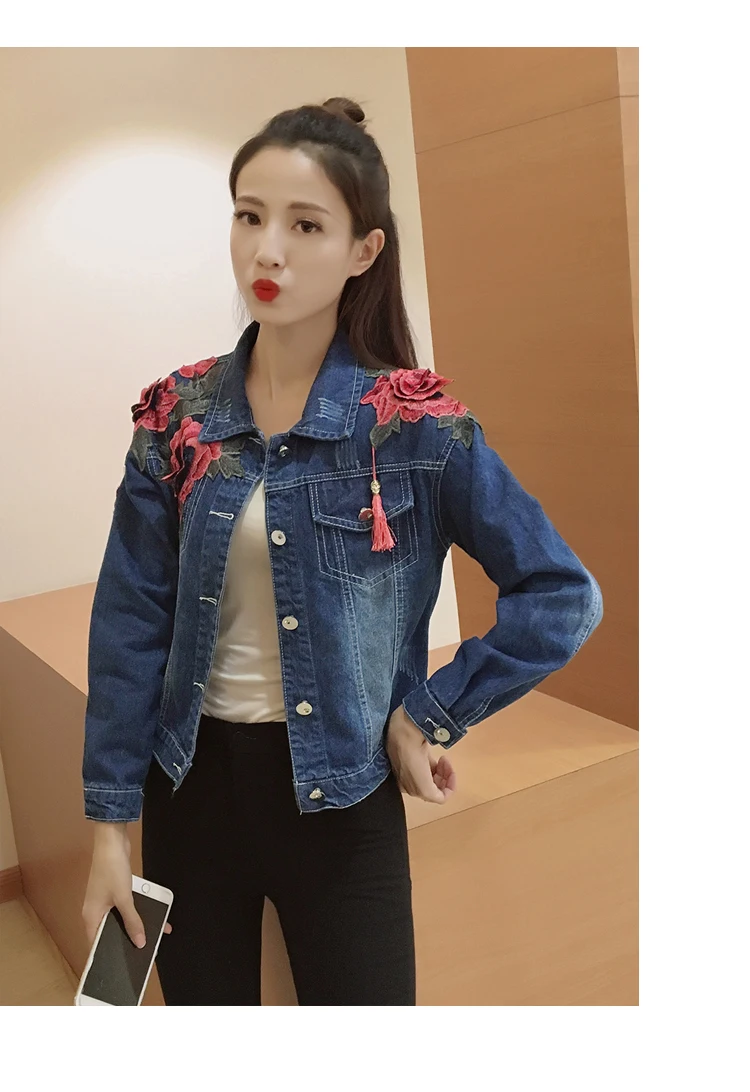 font b womens b font casual Denim font b Jacket b font 2016 font b