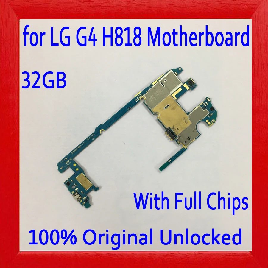 

32gb for LG G4 H818 Motherboard with Android System,100% Original unlocked for LG G4 H818 Mainboard with Chips,Good tested
