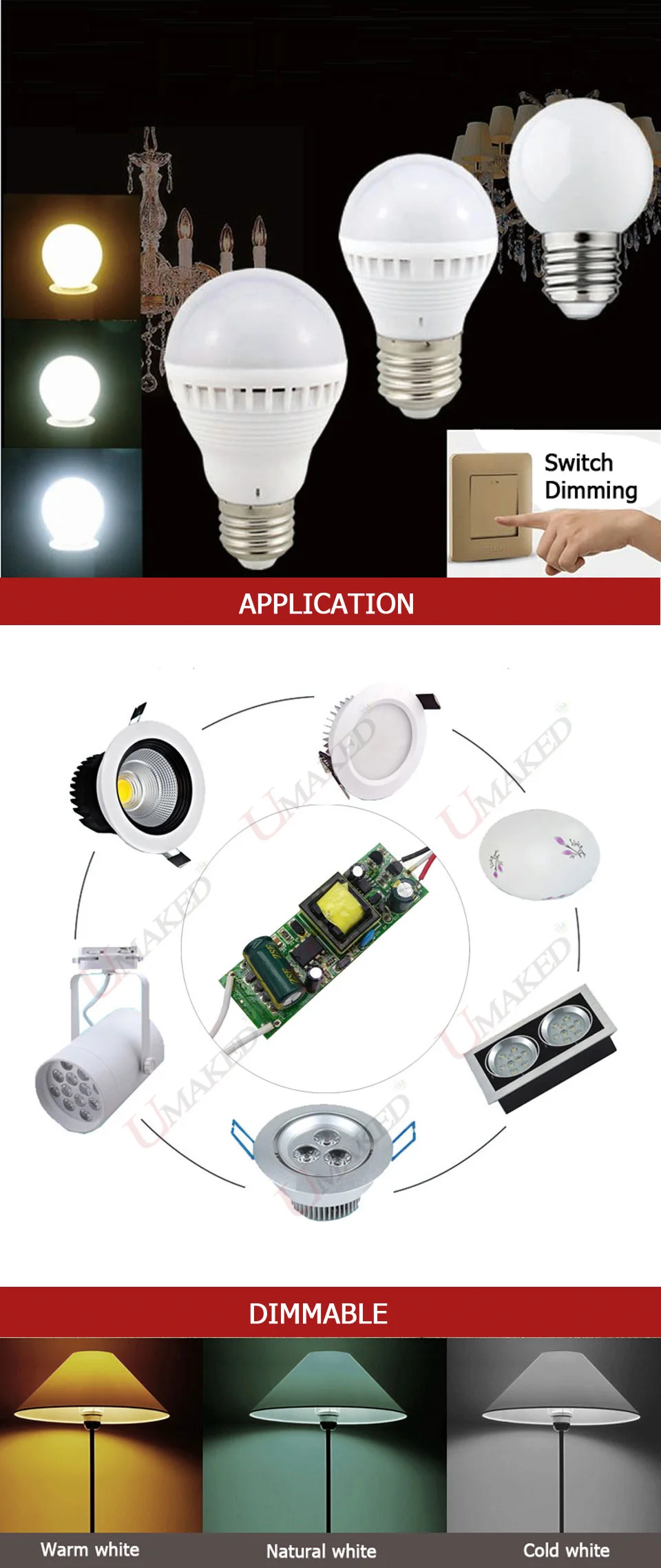 3W5W7W9W12W15W18W светодиодный драйвер с регулируемой яркостью, AC85-265V светодиодный трансформатор, три цвета трансформаторы режима освещения, блок питания DIY