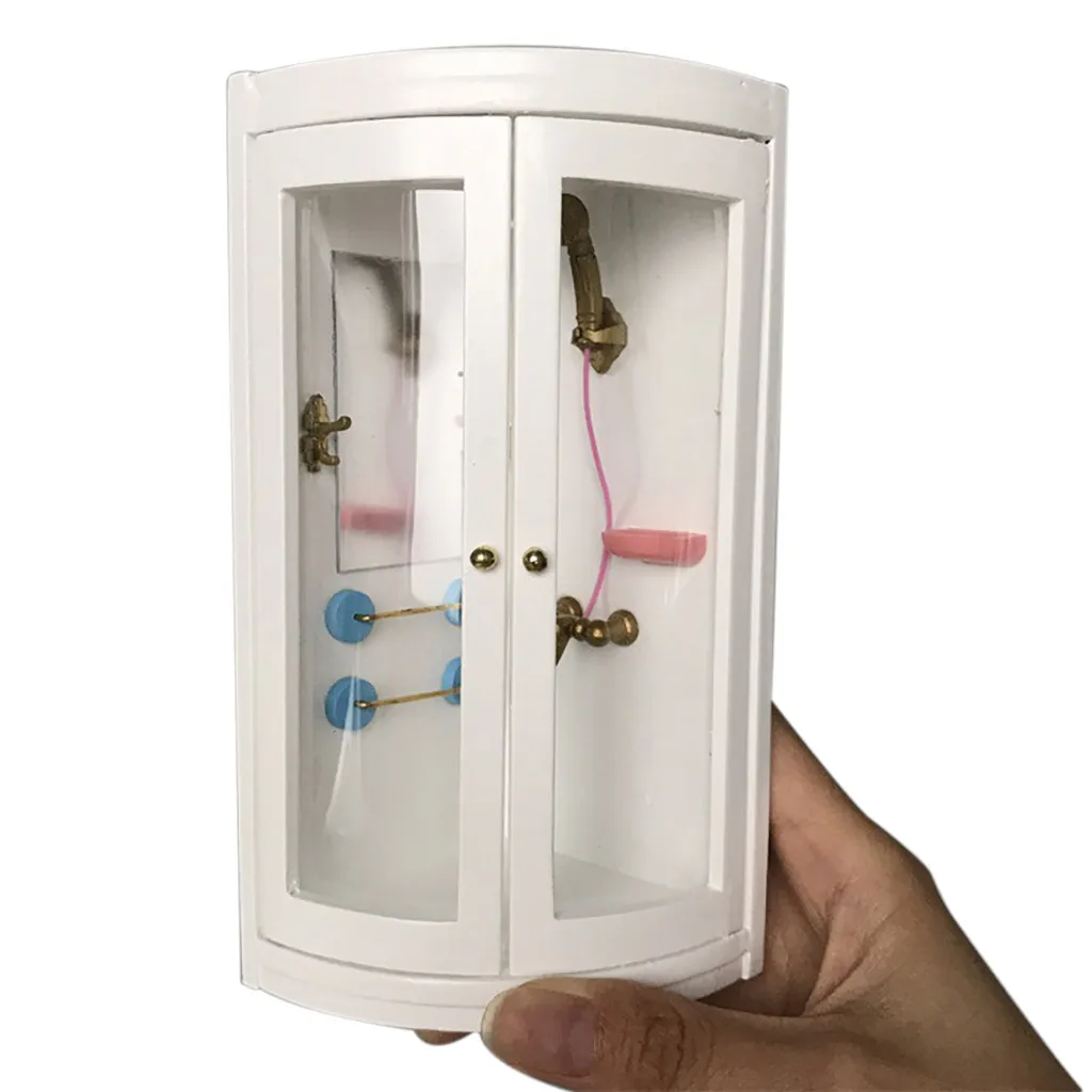 

1:12 Dollhouse Miniature Furniture Simulation White Bathroom Shower Room