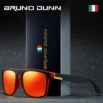 Bruno dunn-gafas de sol polarizadas para hombre, anteojos de sol masculinos de Color cuadrado, con espejo de marca de lujo, con uv400, de alta calidad, 2020