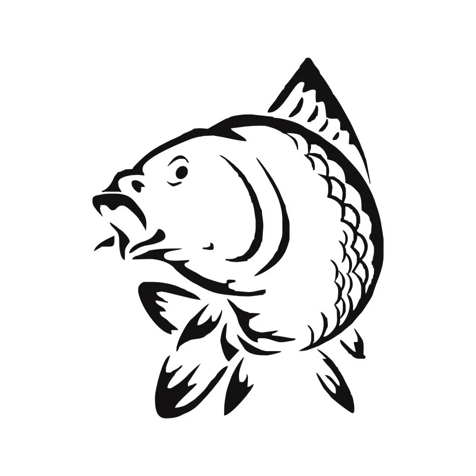 Cunymagos Marine Animal Fish Funny Car Sticker Fashion Car Styling Decoration Accessories Sticker BlackSilverLaser 12.315 (5)