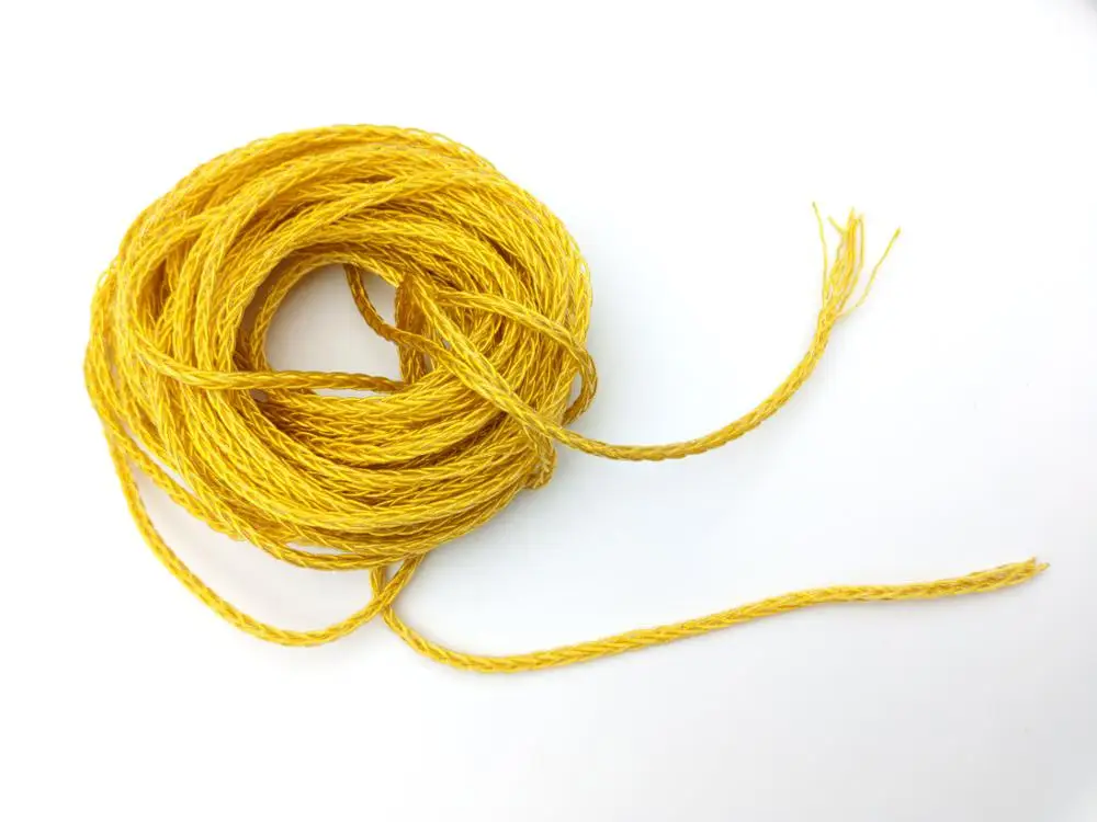 

1 Reel 10M yellow DIY 8-core Earphone Audio Upgrade cable for headphone Headset Single Crystal Copper