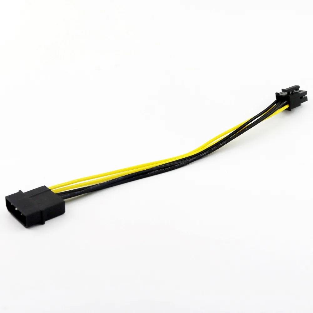 5x4 Pin Molex Male Plug to 6 PCI Express Female PCIE видео адаптер питания кабель шнур черный 20