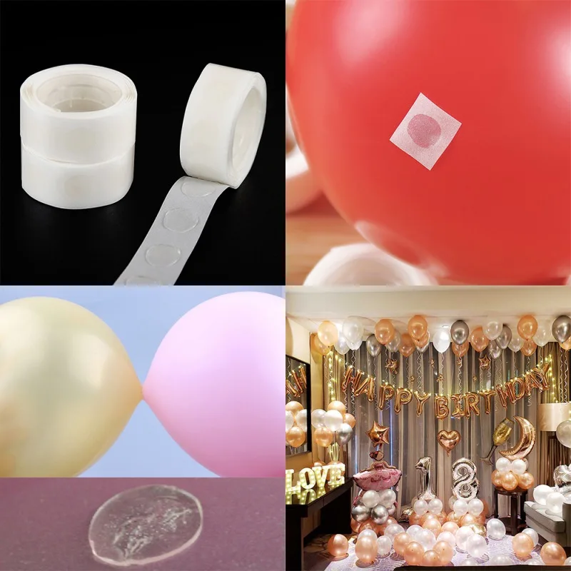 

Balloon Attachment Glue Dot Craft Party Balloon Decoration Double Side Adhesive Tape Stickers Traceless Balloon Tapes