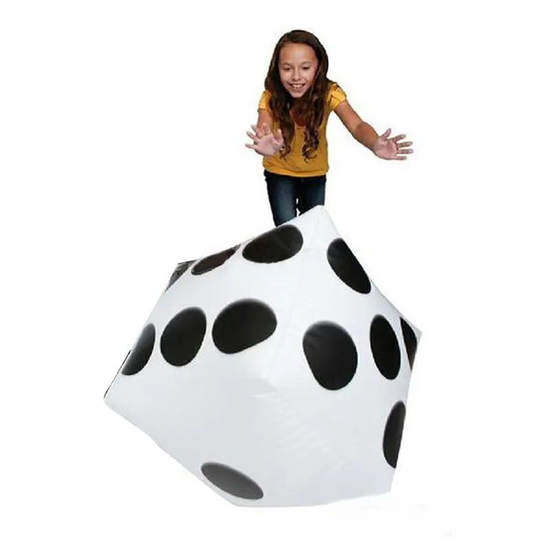 

28cm x 28cm 1 pcs Jumbo Inflatable Dice Casino Party Game Kids Learning Addition and Multiplication Outdoor Group Activities 10