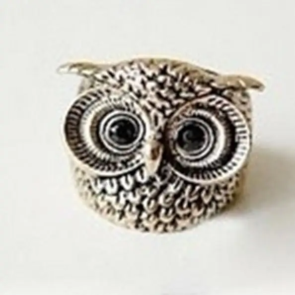 

Fashion Animal Retro Gold Silver Owl Rings For Women Jewelry R016 ABC