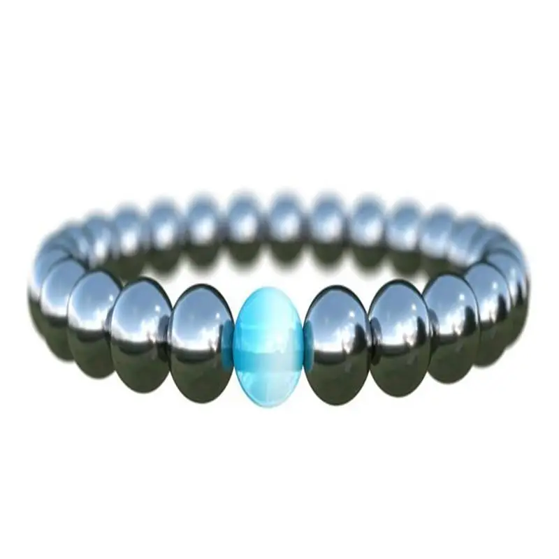 Cool Bracelet Beads Hematite Stone Therapy Health Care
