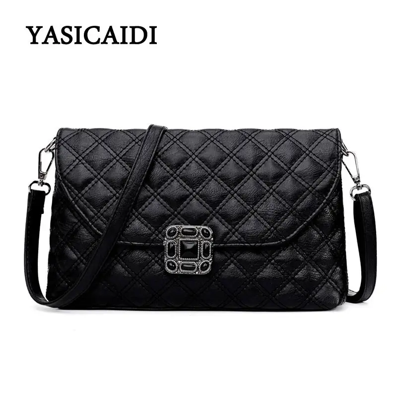 

Designer Shoulder Bag Soft PU Leather Women Crossbody Bags Famous Brand Messenger Bags Spring Summer Diamond Lattice Bag