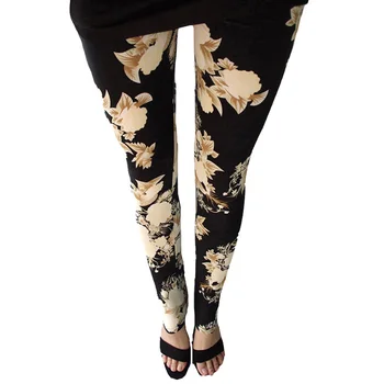 

NDUCJSI New Rose Flower Printed Leggings Fashion Sexy Women Lady Slim High Elastic Cotton Pants Multiple Colors Styles Trousers