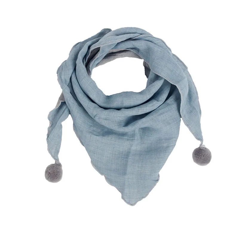 Треугольный хлопковый шарф, полотенце для малышей, осенне-зимняя шаль для девочки, детский шейный платок, детский шарф