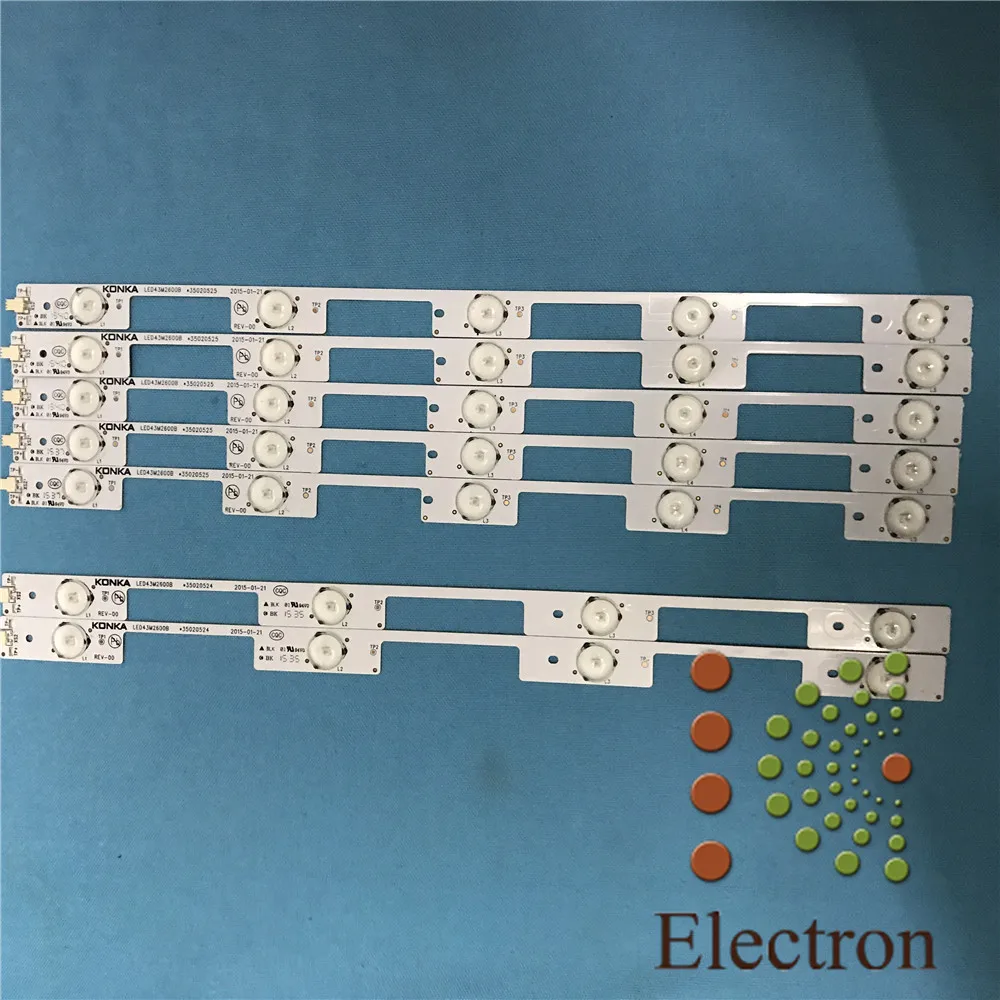 LED Ʈ  Ʈ 5/4leds Konka 43 ġ TV LED43F2600C LED43M2600B, 35020524 3502052572000785YT 7 ǽ