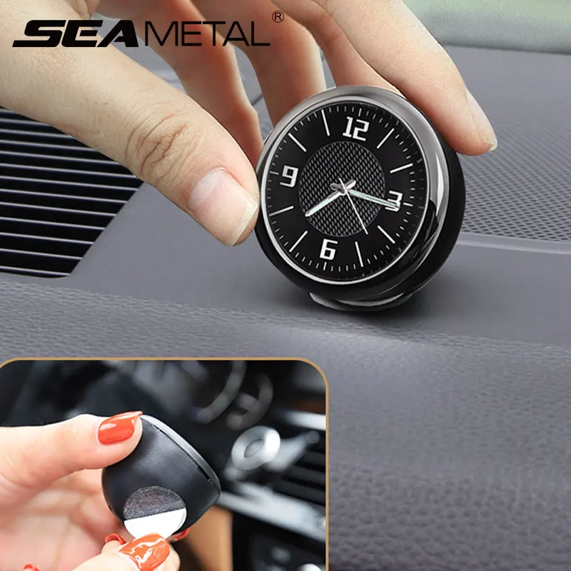 Luminous Car Clock Mini Digital Clocks Quartz Autos Decor Air Vent Clip