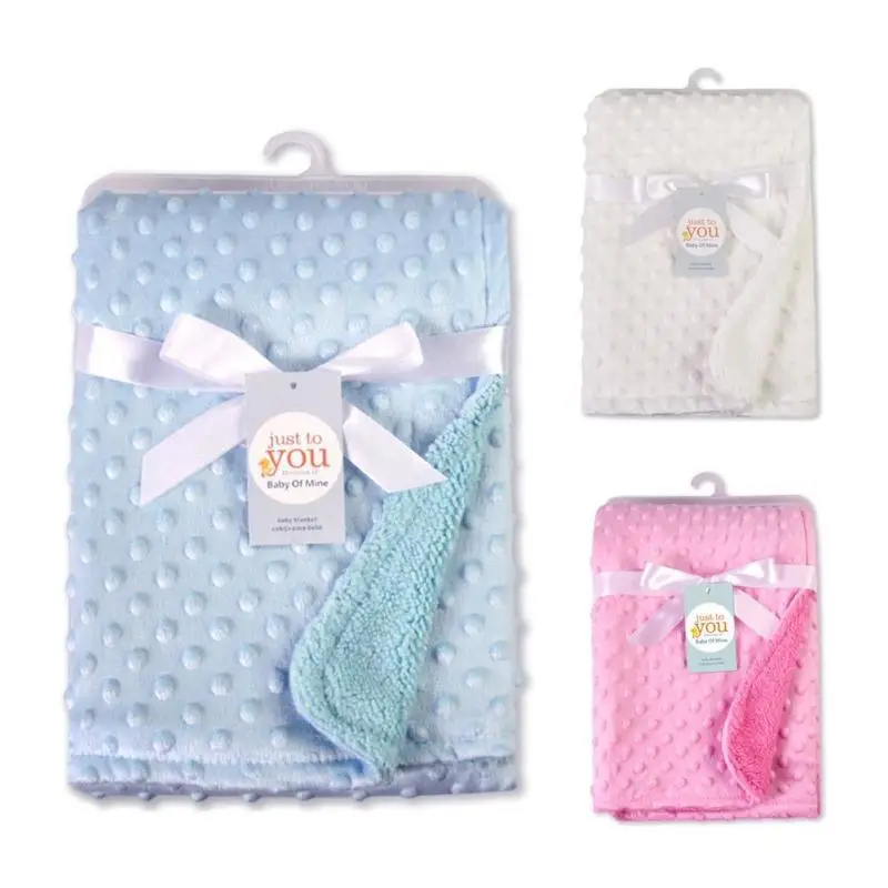 Winter baby fleece blanket newborn plush Receiving Blankets soft baby