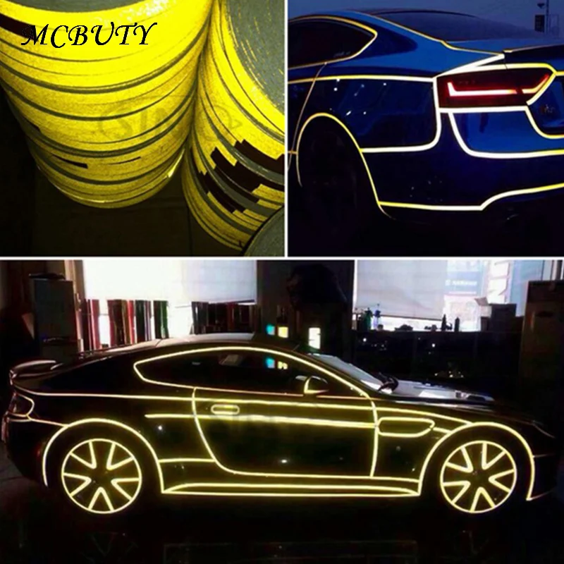 

Car Safety Mark Reflective Sticker Car Stying Self Adhesive Warming Mark Auto Motorcycle Reflective Strips Exterior Accessories
