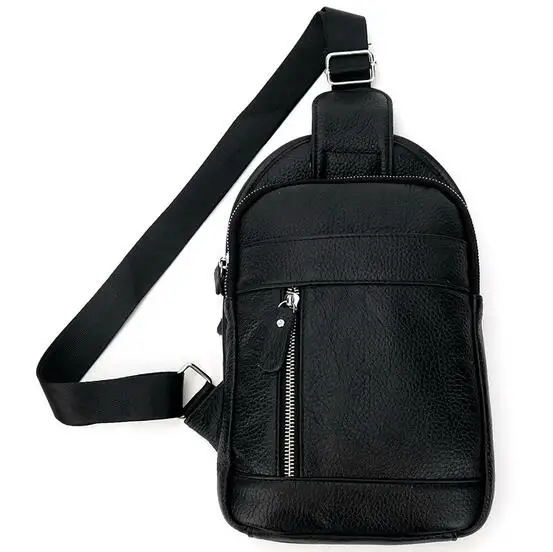 Hot 2016 New brand design fashion genuine leather men bag chest pack