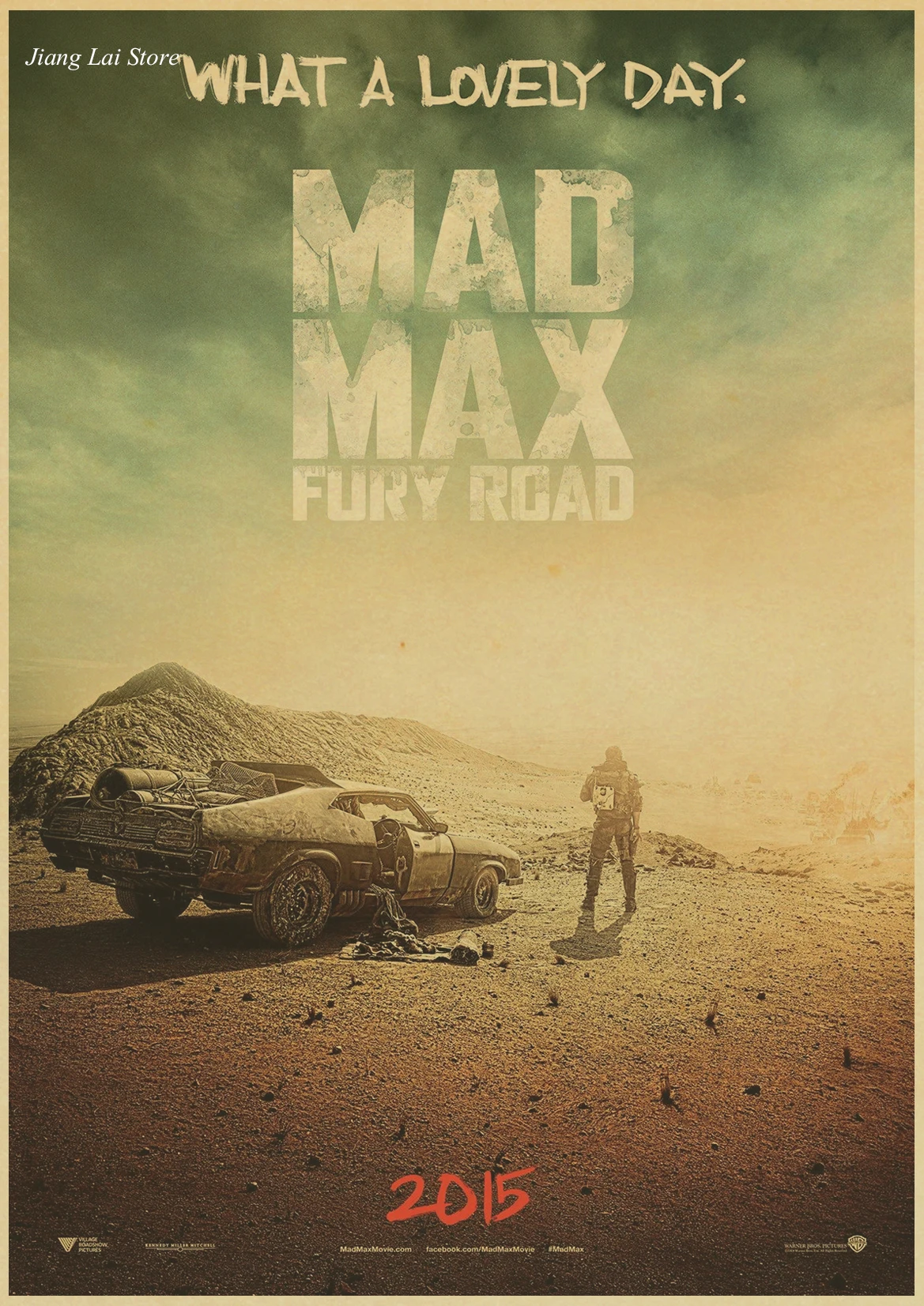 Винтажный постер Mad max Дорога ярости Том Харди Charlize Терон постер фильма плакат ретро Стикеры из крафтовой бумаги Ретро плакат - Цвет: H258