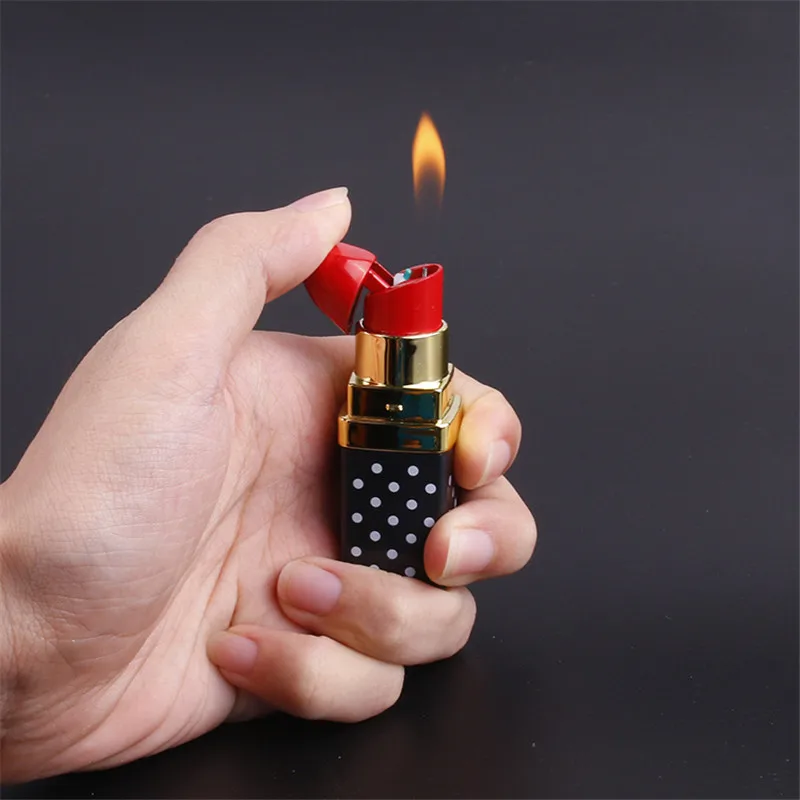 Mini Lipstick Torch Lighter Refillable Kerosene Oil Gas Lighter Cute