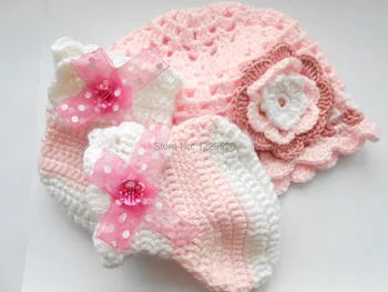 

Baby Girl Hat and Set, Pink Crochet Girl Hat and Ballerina Shoes,Crochet Baby Girl Hat,Baby girl Booties Newborn Set