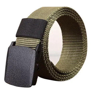 

Free Ostrich Men's Belts Buckle Canvas Waist Strap Ceinture Homme Casual Automatic High Quality 4 Sizes 4243
