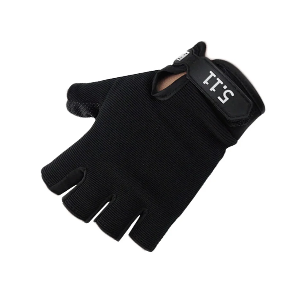 SPORTSHUB Anti-skid Half Finger Gym Gloves Body Building Training Wrist Glove for Dumbbell Fitness Exercise Weightlifting NR0119