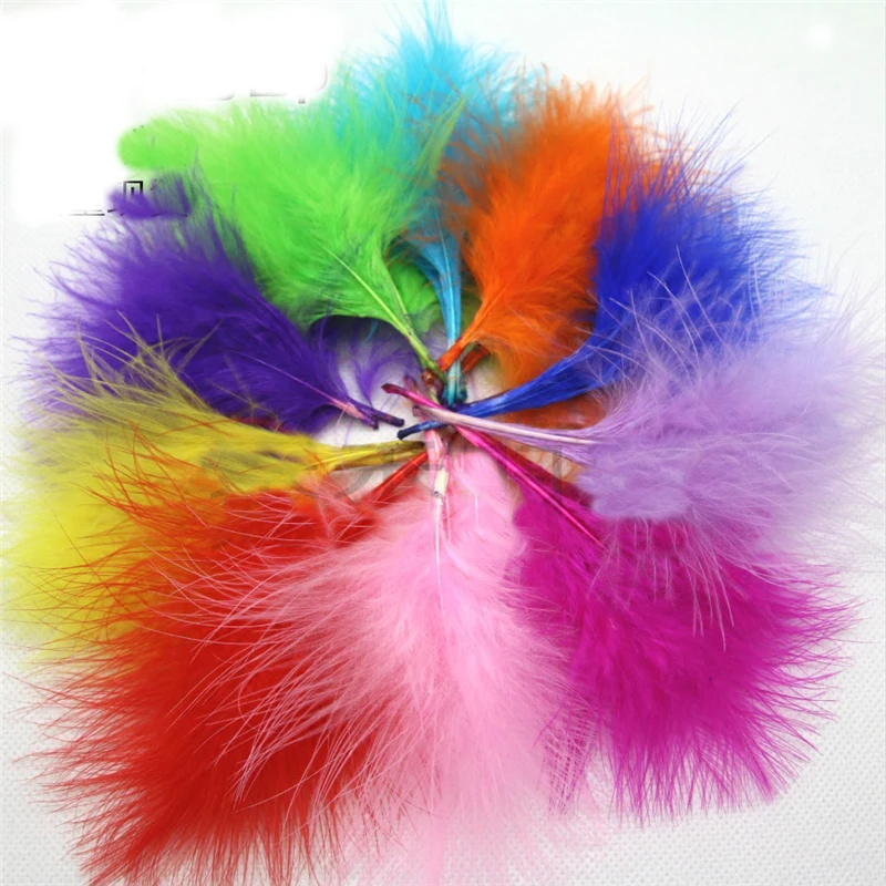 

50pcs/lot diy feathers Color blood vessel velvet feathers Toy jewelry accessories craft decoration feather material AC052