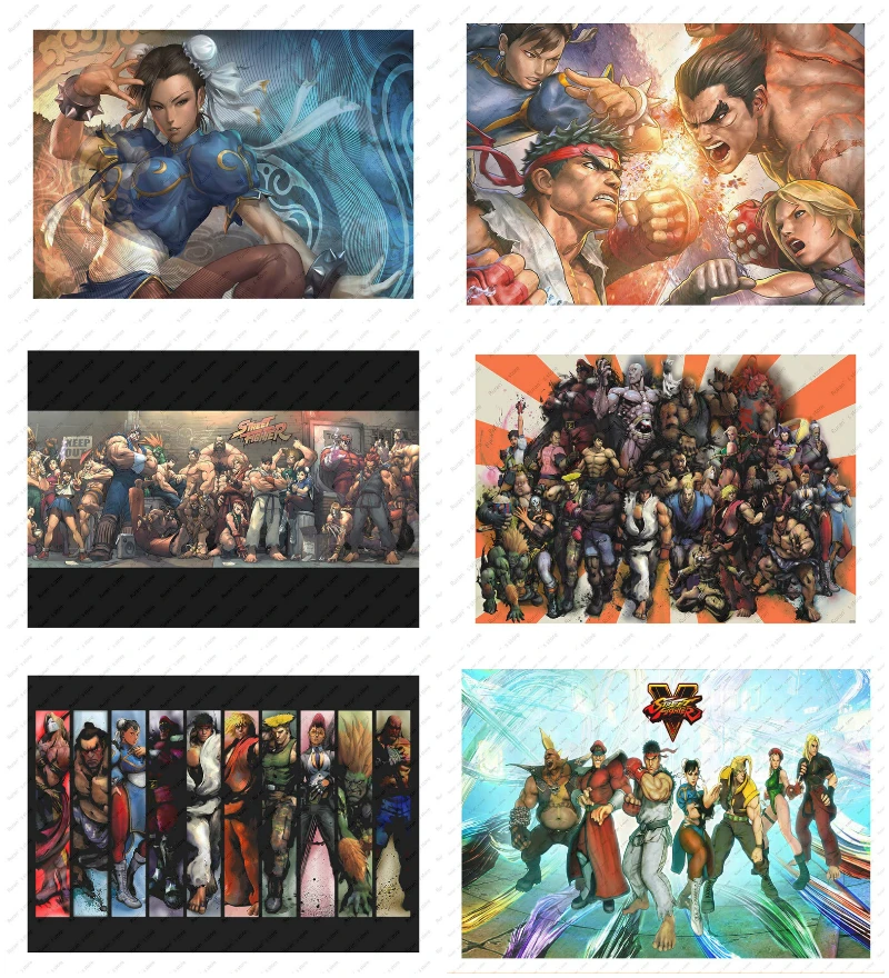

Street Fighter Boxing Nostalgic Arcade Game Poster Decorative Painting wall sticker White kraft poster Decorative paintings
