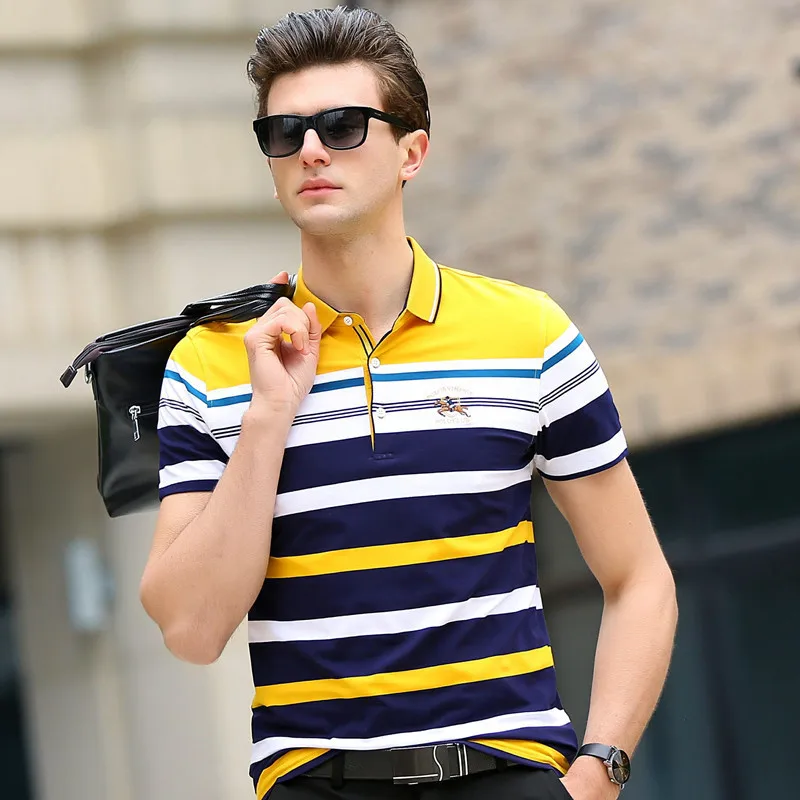 

2018 Summer New Arrival Short Sleeve Shirt Men Fashion Brand Polo Shirts For Men Brand jerseys Cotton Casual Slim Fit Tops T