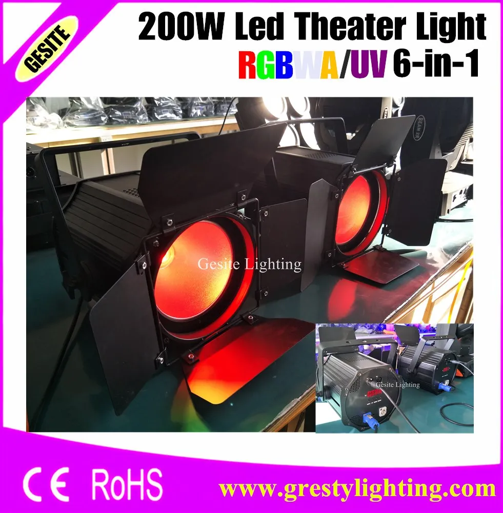 

2 шт./лот 200 Вт 6в1 RGBWA UV с DJ сценическим DMX LED PAR-прожектор