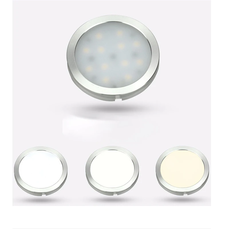 4/6PCs/set 12V Under Cabinet Light Wireless Downlight Spotlights