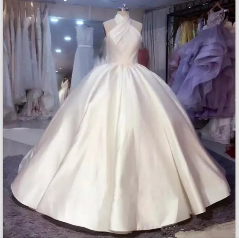 vintage halter wedding dress