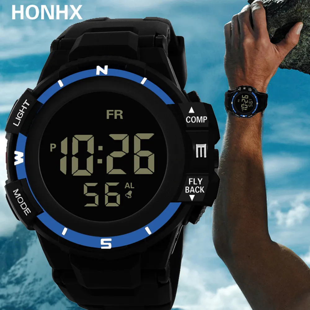 HONHX, модные роскошные мужские часы, спортивные, аналоговые, цифровые, военные, спортивные, светодиодный, водонепроницаемые, мужские часы, наручные часы, reloj hombre