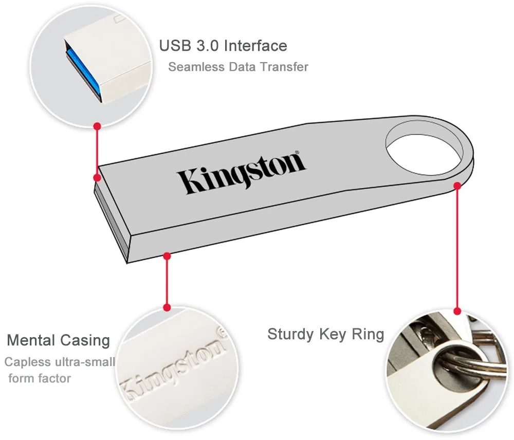 Kingston USB флеш-накопитель 128 ГБ, 16 ГБ, 32 ГБ, 64 ГБ, флеш-накопитель, USB 3,0, флеш-накопитель, флеш-память, DTSE9G2