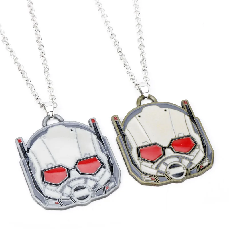 

Movie Ant-Man Helmet Charm Pendant Marvel Comics Super Hero Ant Man Mask Necklace Accessories Action Figure Cosplay Toys