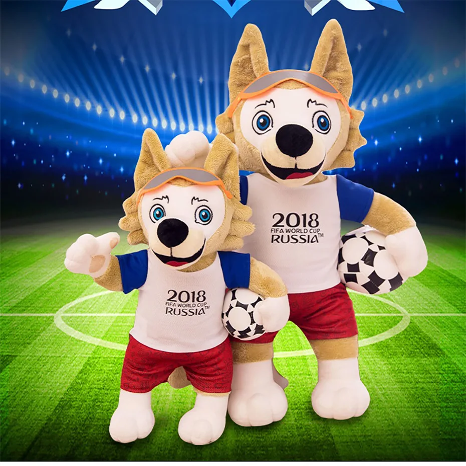 

2019 Russian World Mascot Little Zabi Waka Wolf Doll Doll Plush Toy Custom
