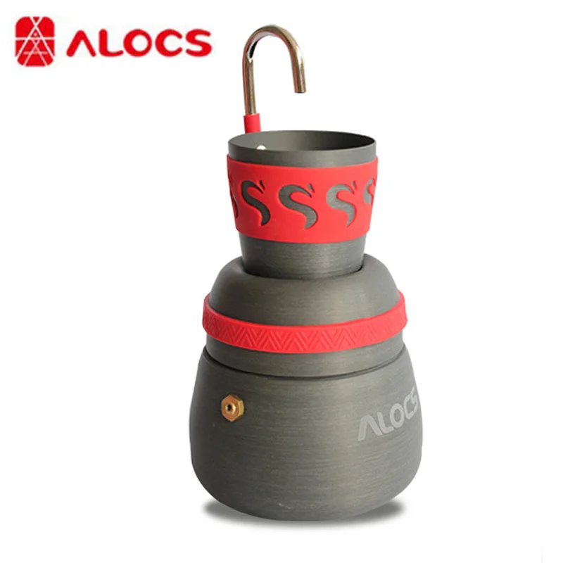 

Alocs Outdoor Camping Stove Coffee Maker Tea Moka Pot Cup Mug 350ml Portable Lightweight CW-EM01