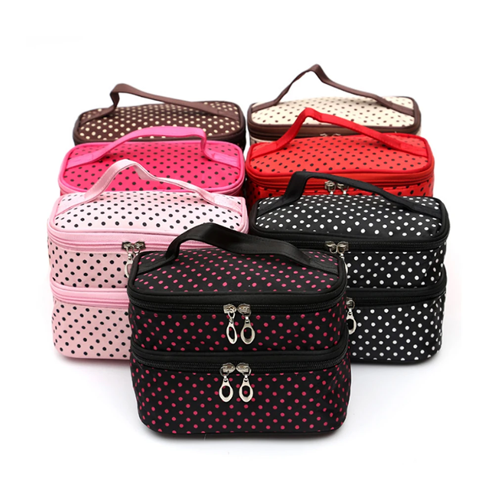 

2018 Double Layer Letters Cosmetic Bag Multifunction Makeup Tool Storage Bags travel Storage Package high quality