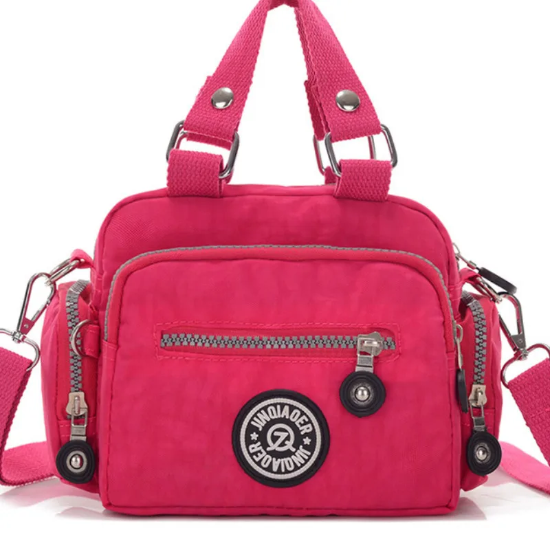 Jinqiaoer New Handbag For Women Very Light Washed Nylon Waterproof Jinqiaoer New Handbag For Women Very Light Washed Nylon Waterproof Shoulder Bag Multifunction Zipper Handbags Bolsos Mujer In Top Handle Bags From Luggage