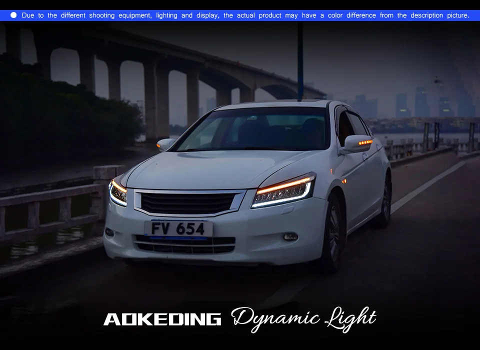 АКД автомобилей Стайлинг фар для Honda Accord G8 2008-2012 фары Полный светодиодные ходовые огни Би-ксенона луча противотуманных фар динамический