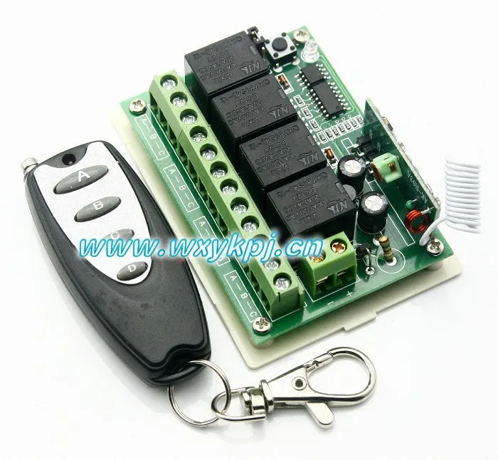 

DC12V 4CH Wireless Remote Control Switch System smart home controller Receiver radio receiverl